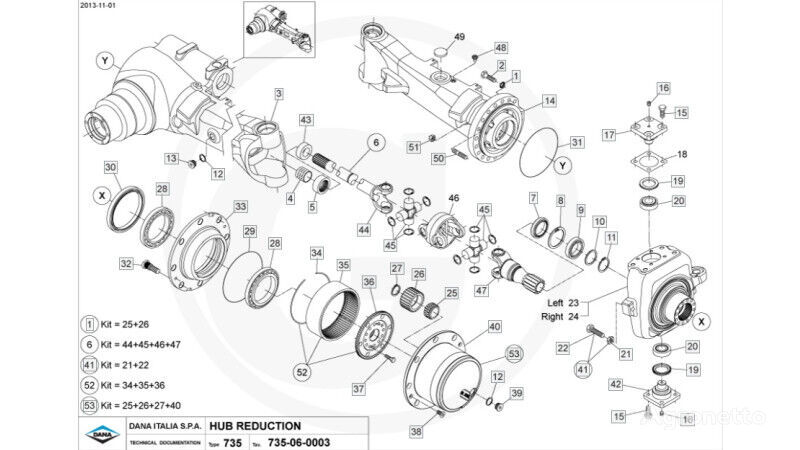 Dana Spicer 735/112 02 Antriebsachse für Radtraktor