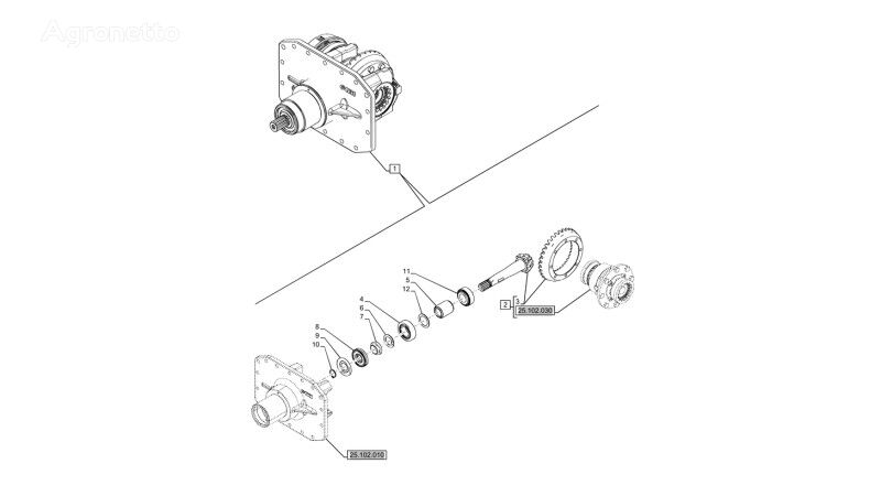 Zespol mech rozn New Holland 84371297 für New Holland T6070  Radtraktor