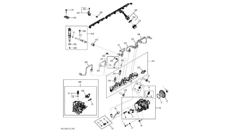 Zawór nadmiarowy  RE524529 sonstiges Ersatzteil Kraftstoffsystem für John Deere 8345R Radtraktor